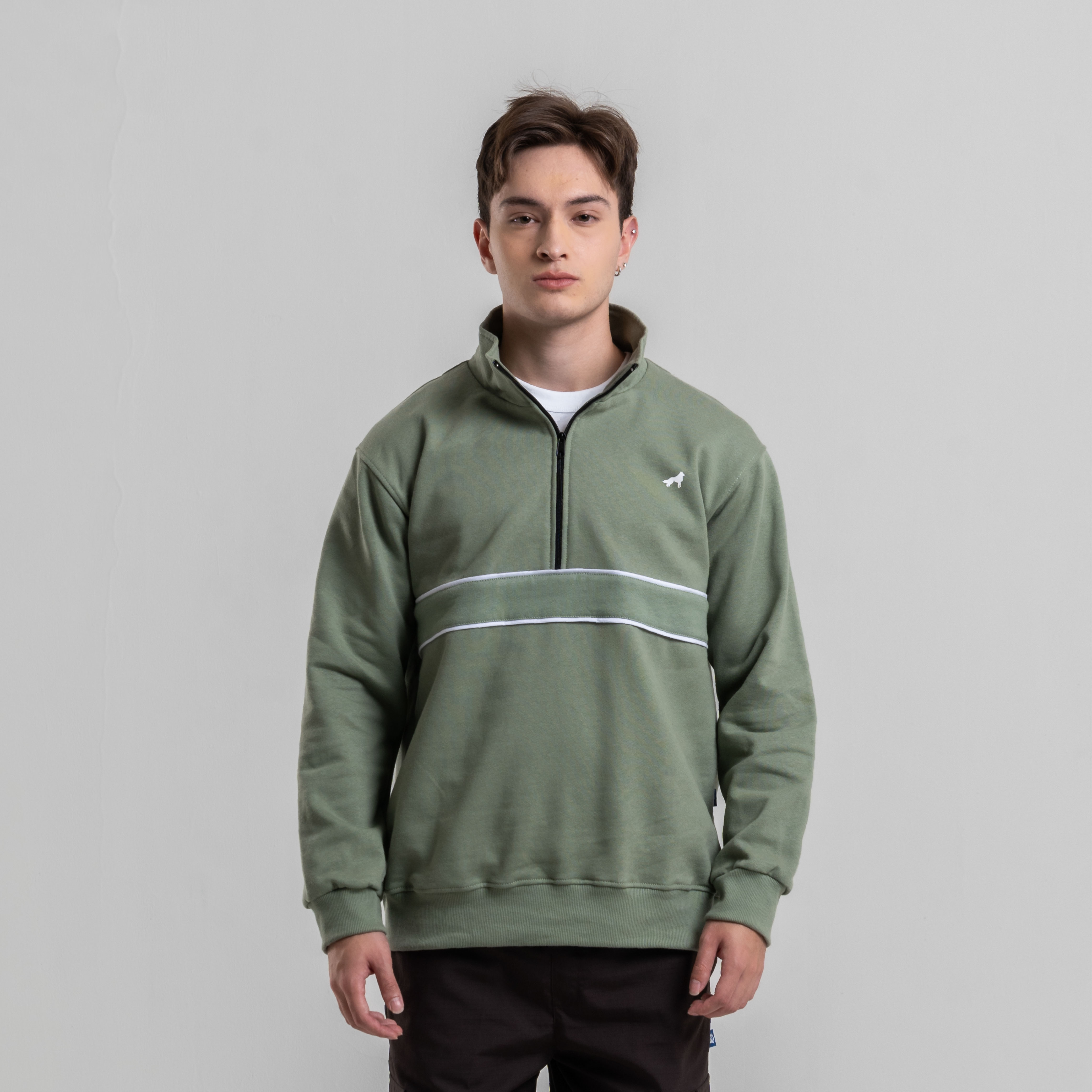 Franc Green Half Zip Sweater