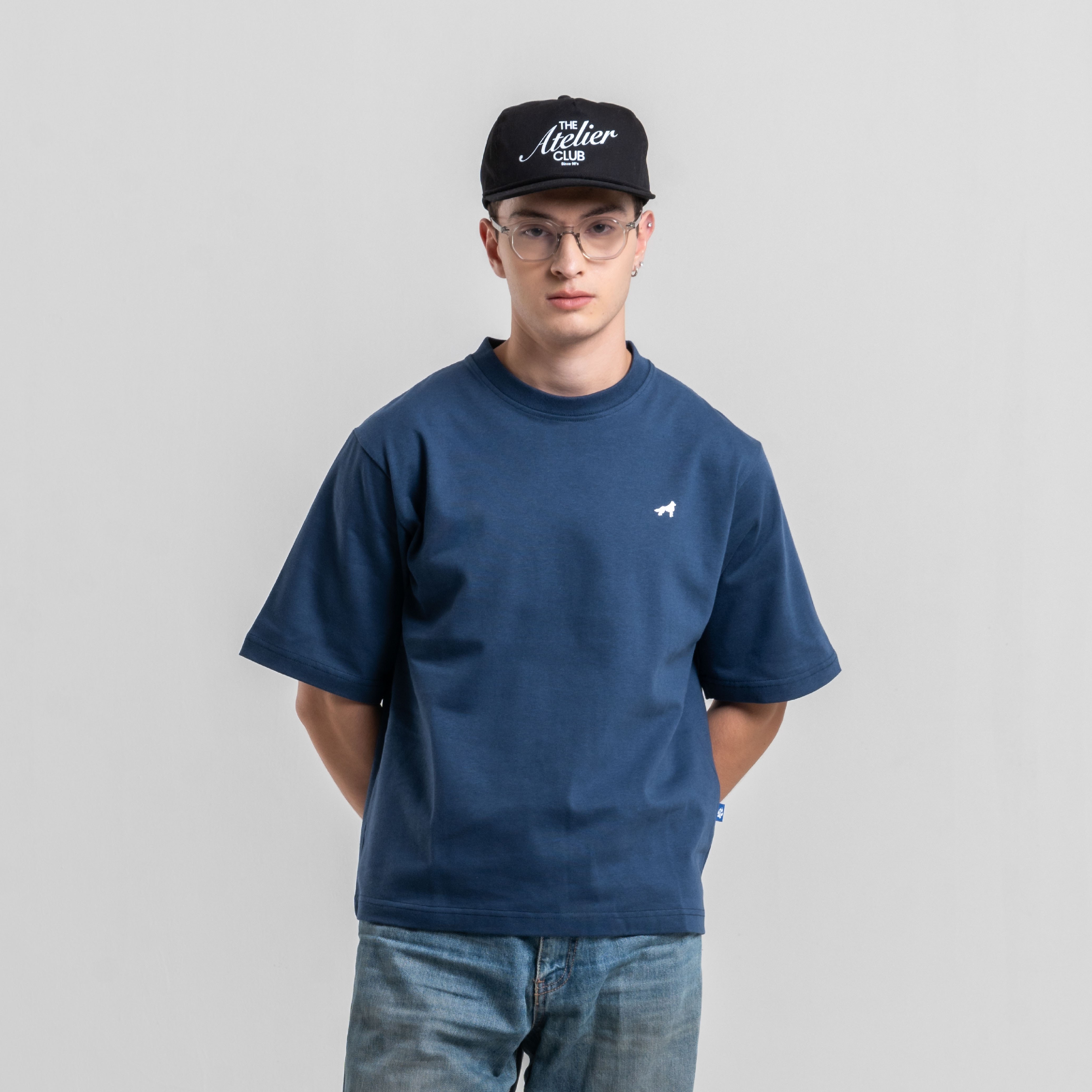 Franc Boxy Heavy Cotton Tees In Blue