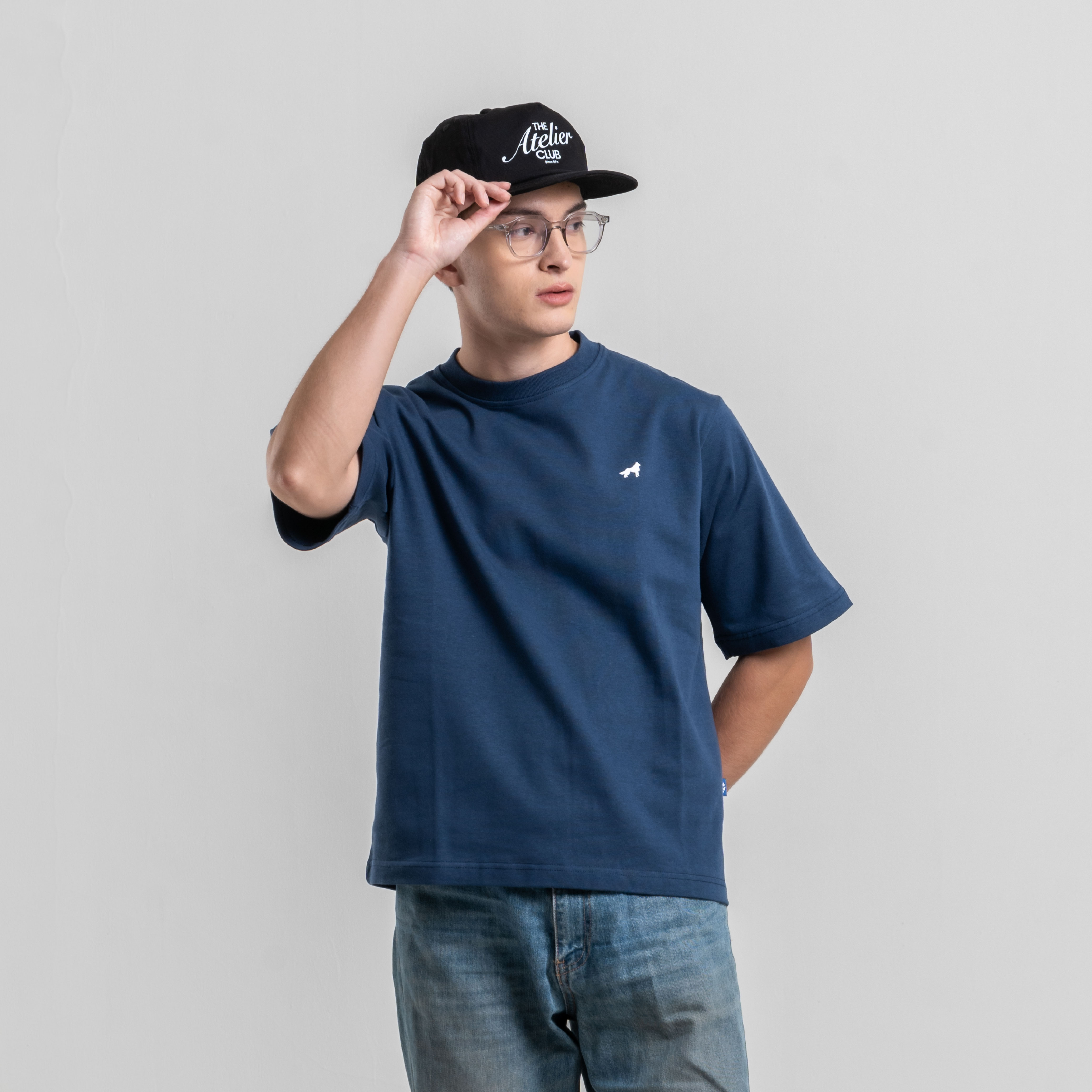 Franc Boxy Heavy Cotton Tees In Blue