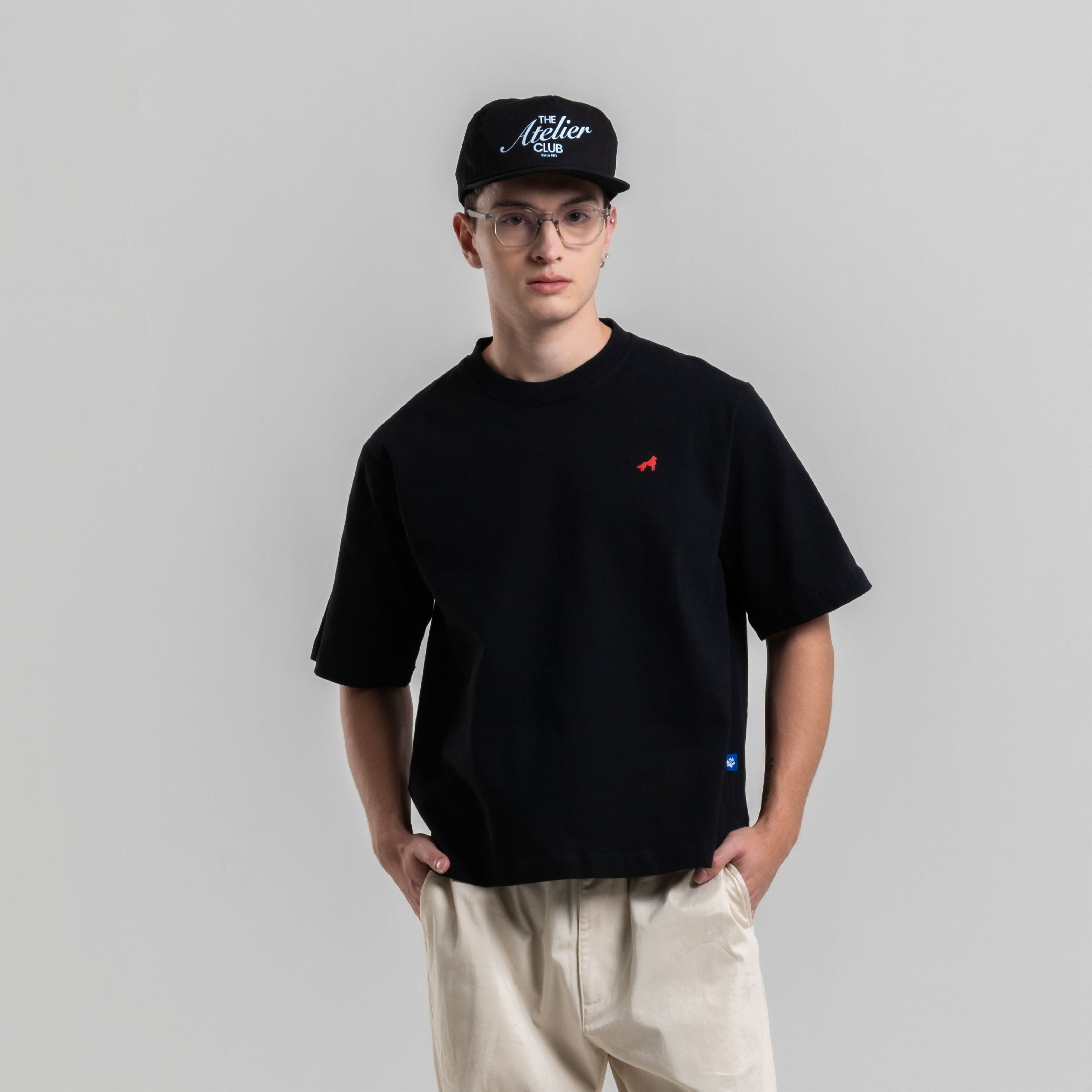 Franc Boxy Heavy Cotton Tees In Black