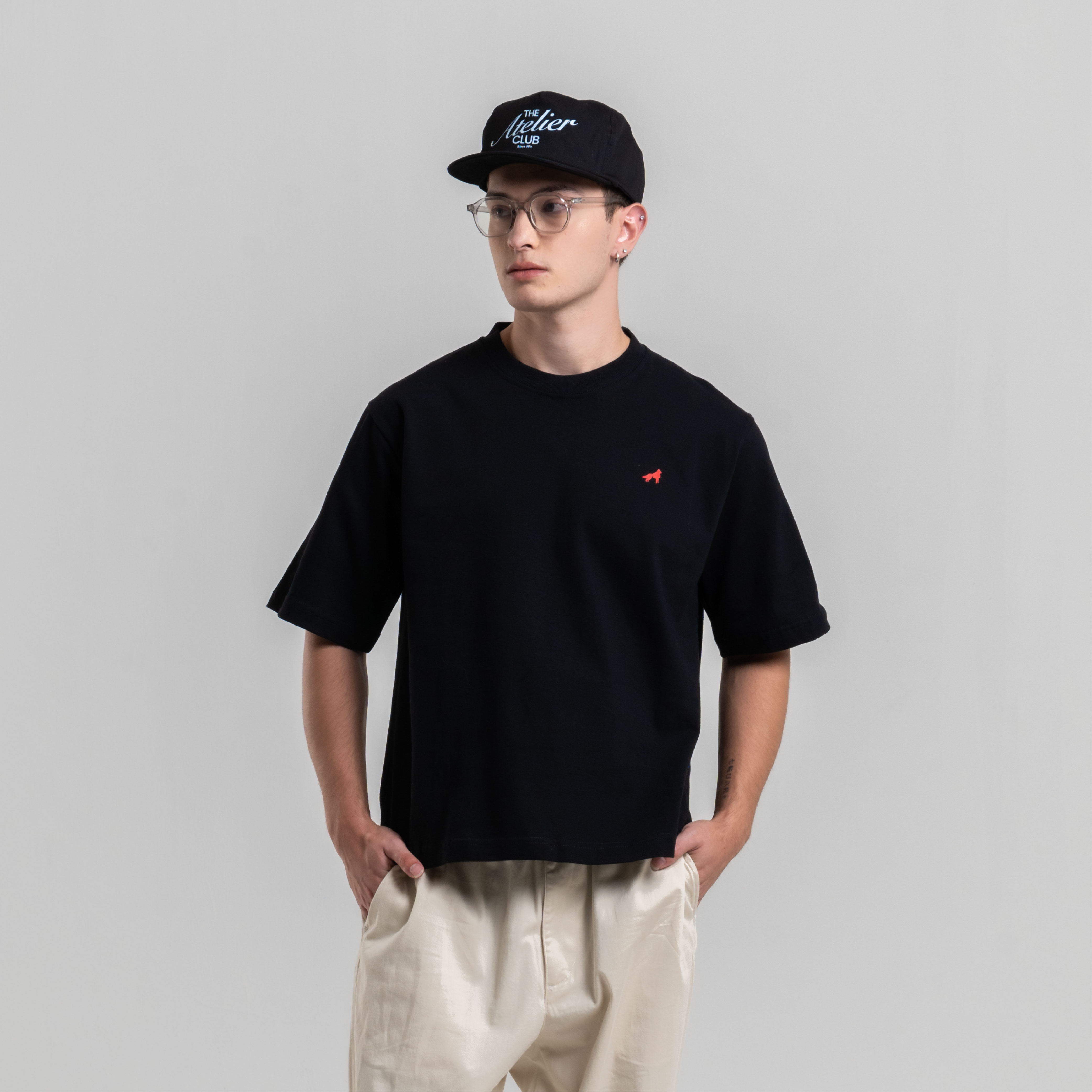 Franc Boxy Heavy Cotton Tees In Black