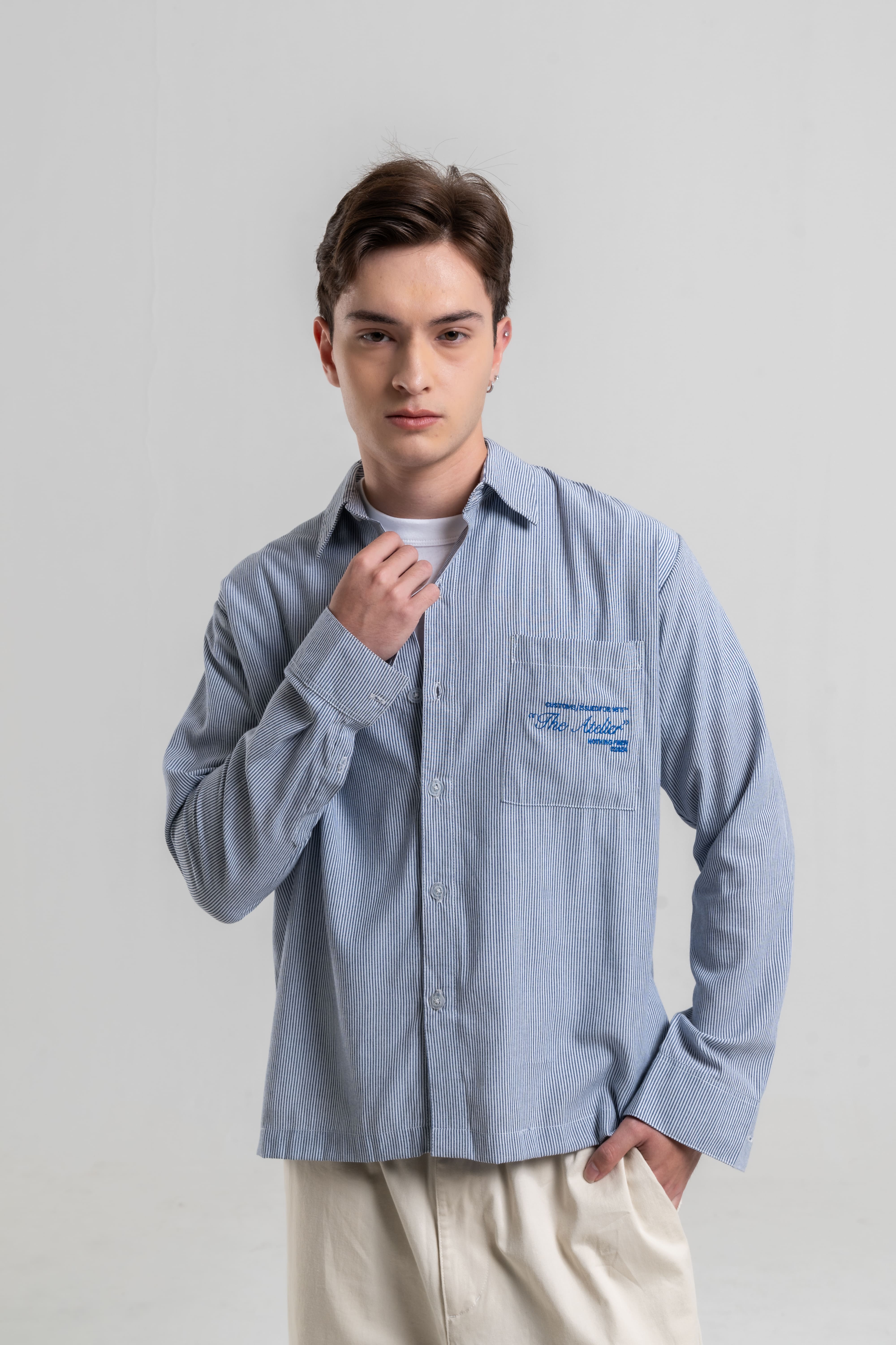 The Atelier Stripe Long Sleeve Shirt