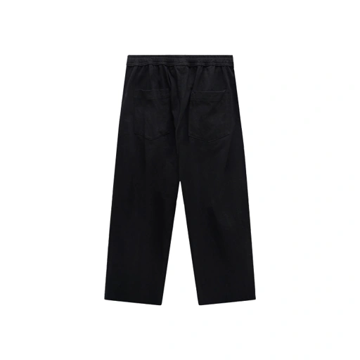 Image of Heavy Weight Cotton Relaxed Pants in Black