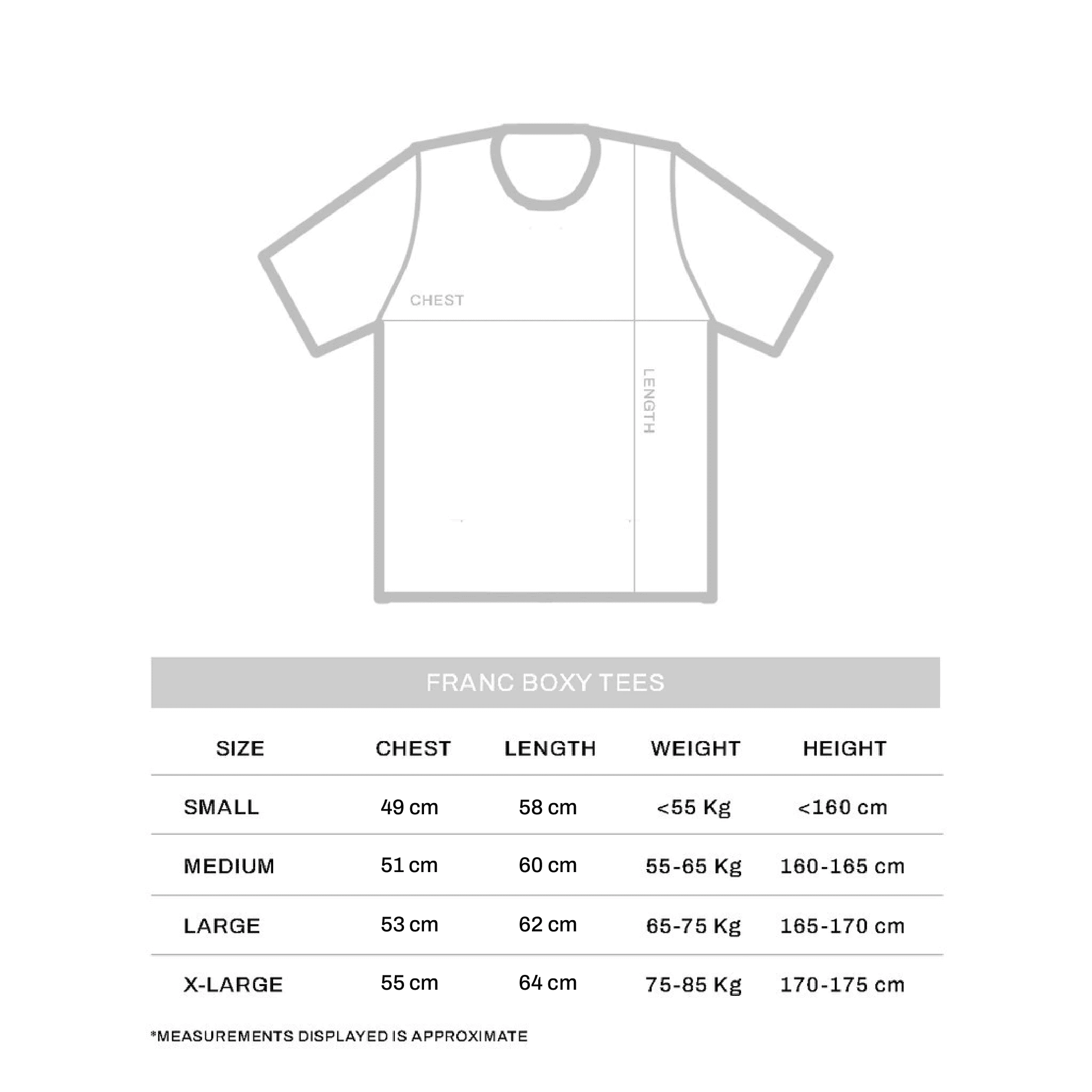 Franc Boxy Heavy Cotton Tees In Black