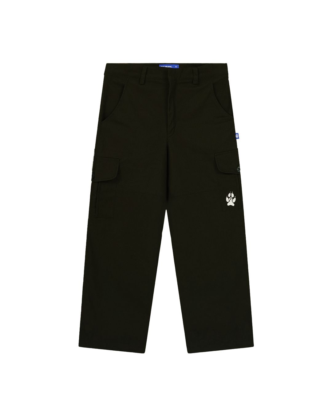 Cotton Cargo Twill Pants in Black