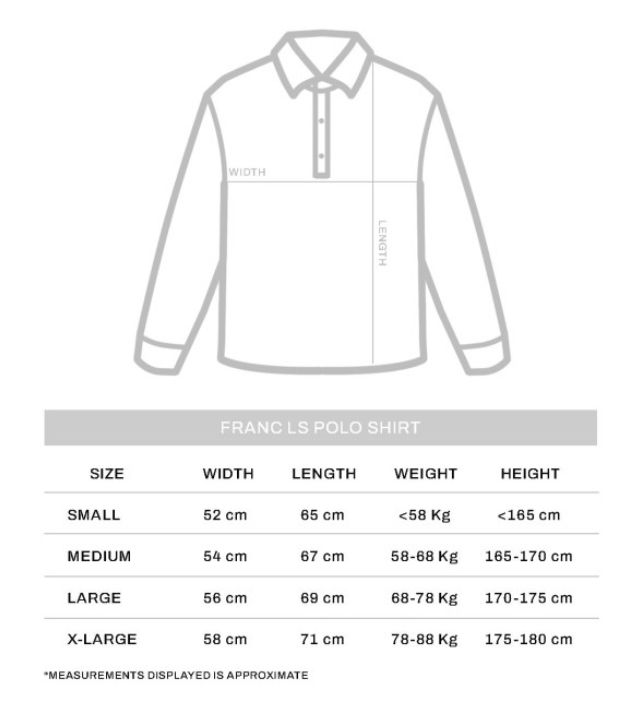 Franc Polo Terry Longsleeve In Black