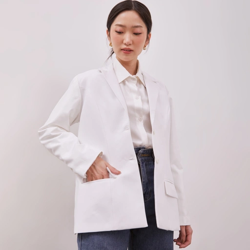 Image of Marshavel Blazer - AoR Nayla White Blazer