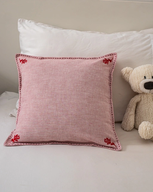 Image of Cushion Cover Stripe Sedap Malem - Pink