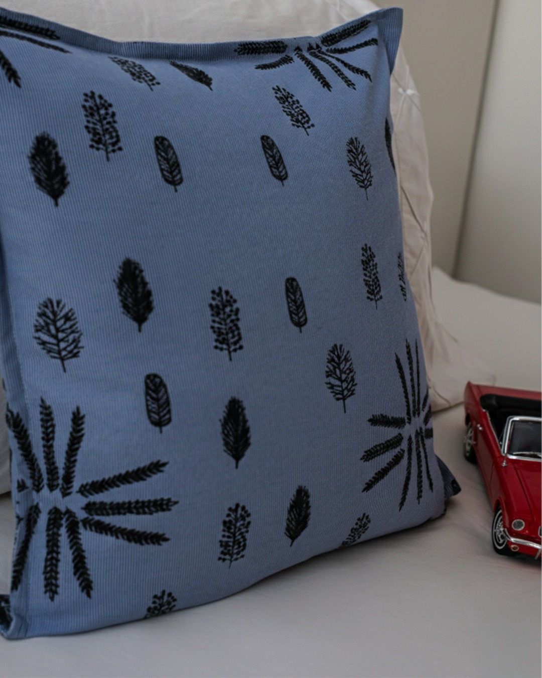 Cushion Cover Winter Forest - Stripe Blue