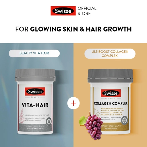 Image of Bundling Swisse Beauty Vita Hair + Swisse Ultiboost Collagen Complex 30s