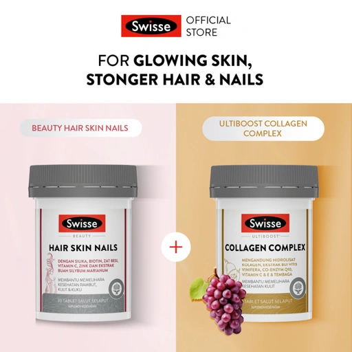 Image of Bundling Swisse Beauty Hair Skin Nails + Swisse Ultiboost Collagen Complex 30s