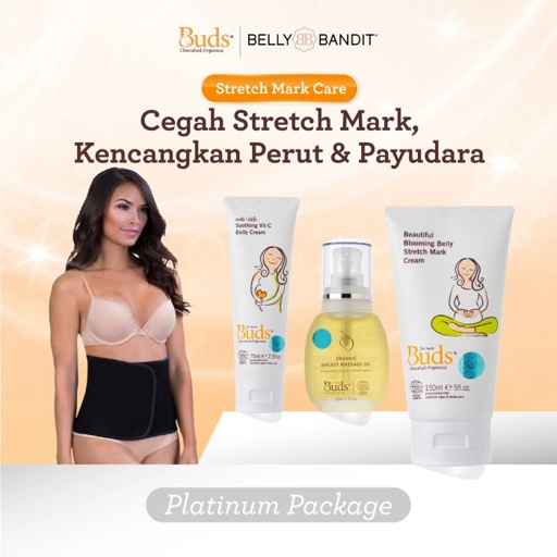 Image of Buds Organics for Moms - Platinum Package - Paket Perawatan Stretch Mark & Pelindung Kulit Ibu Hamil dan Pasca Melahirkan