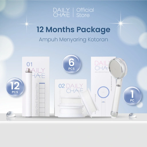 Image of [Starter Package] Daily Cha-E 12 Months Package - Shower Kamar Mandi dan Filter Penyaring Air Kotor