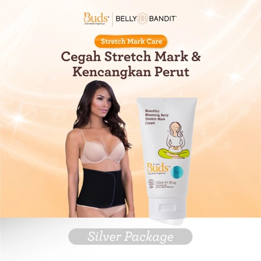 Image of Buds Organics for Moms - Silver Package - Paket Perawatan Stretch Mark & Pelindung Kulit Ibu Hamil dan Pasca Melahirkan