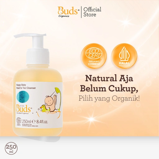 Image of Buds Organics Happy Baby Head To Toe Cleanser - Sabun Sampo Mandi Bayi