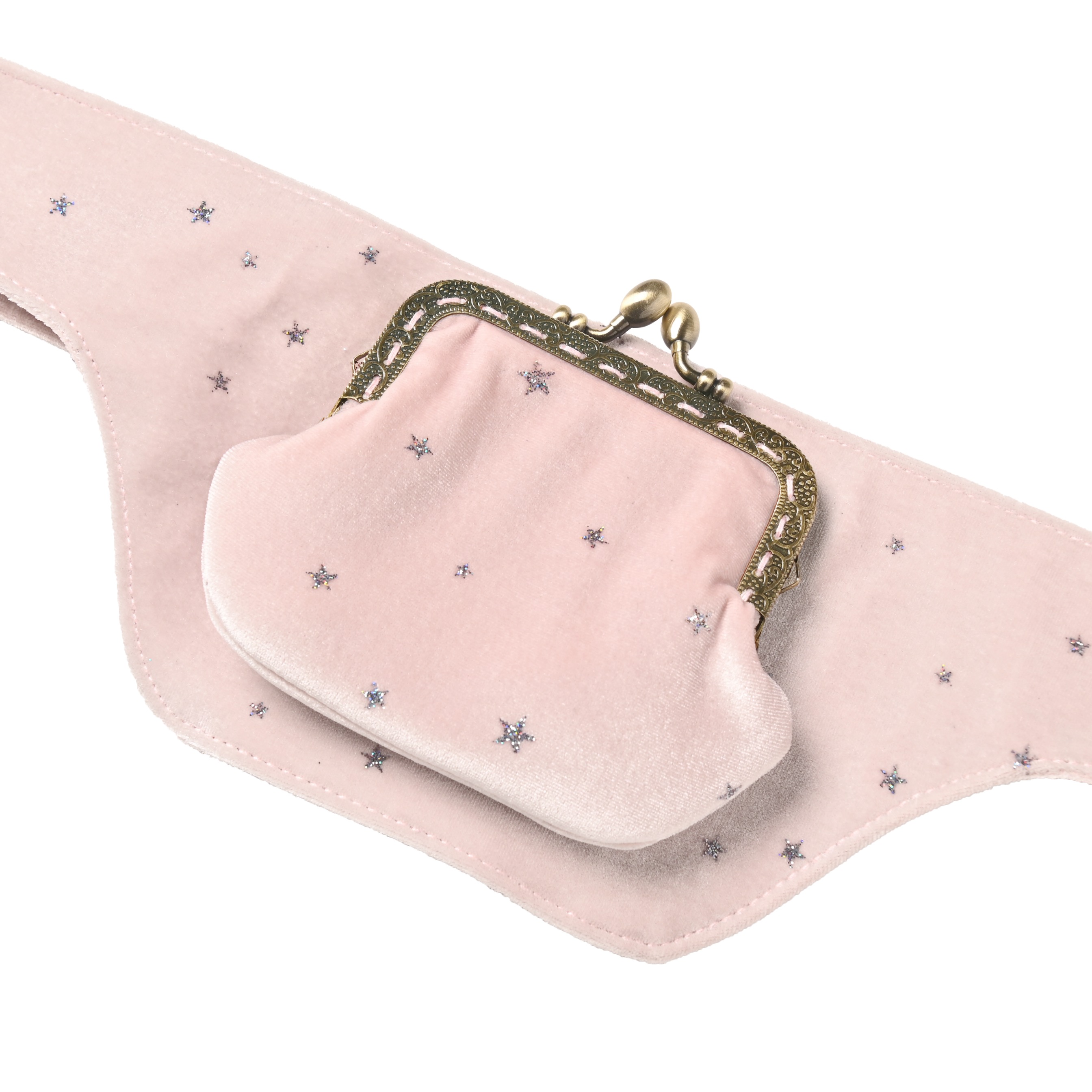 Blush Kiss-Lock Belt Bag