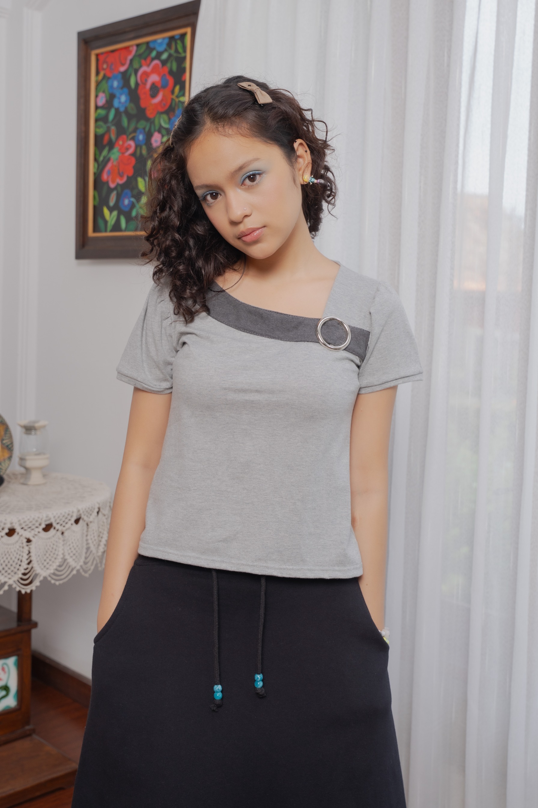 O Ring Tee - Ash