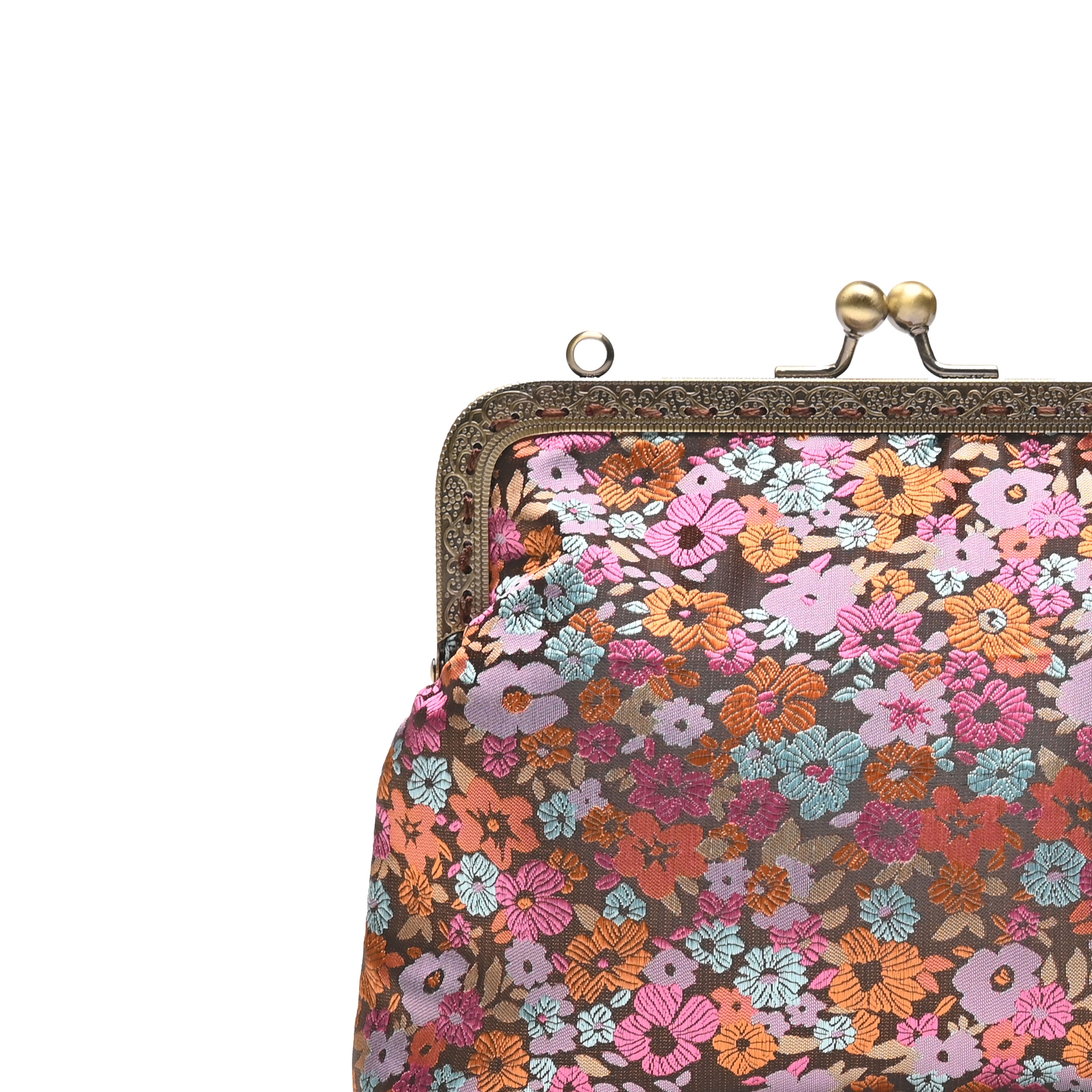 Fleur Brown Clutch Bag