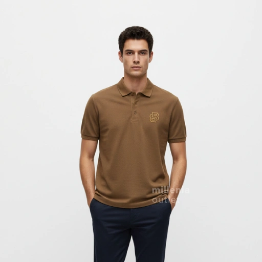 Image of MO Kaos Polo Pria Bahan Katun - Men BB Half Button Cotton Polo Shirt