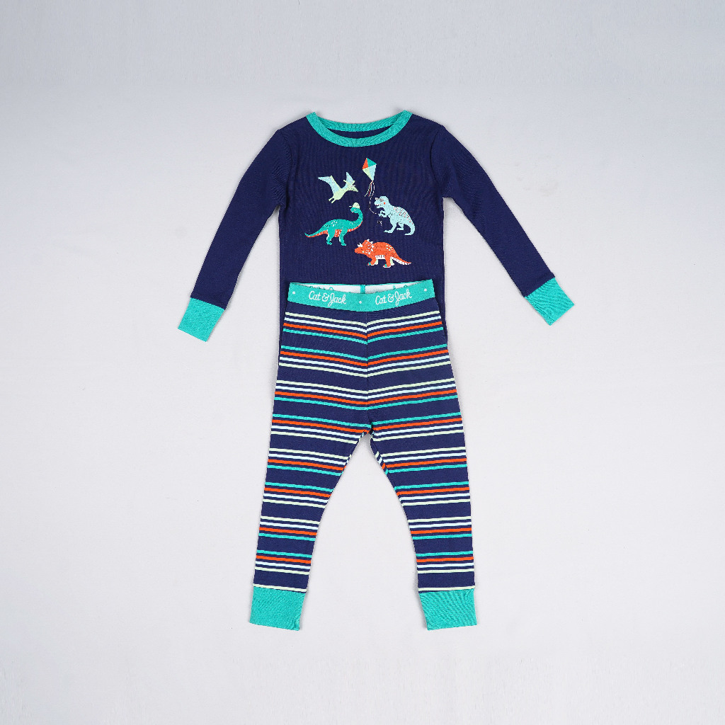Set Pakaian Tidur Anak Lengan Panjang Motif Lucu - Kids Piyama Set