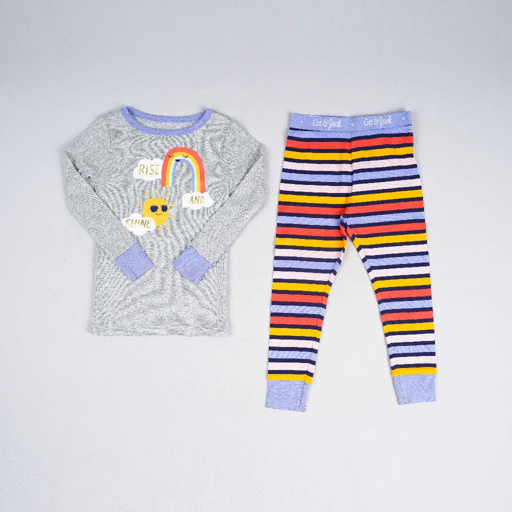 Set Pakaian Tidur Anak Lengan Panjang Motif Lucu - Kids Piyama Set