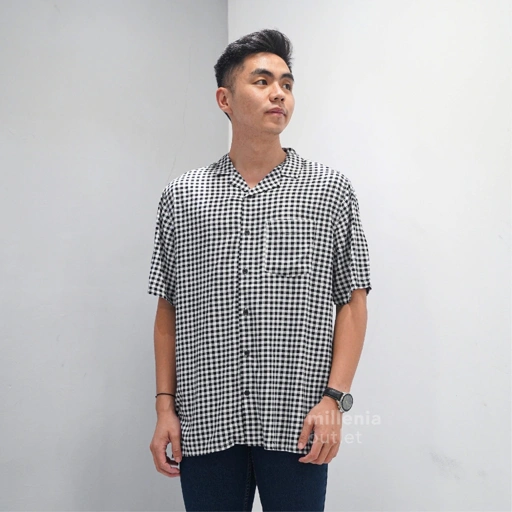 Image of Kemeja Lengan Pendek Motif Pria - Men Pattern Short Sleeve Shirt