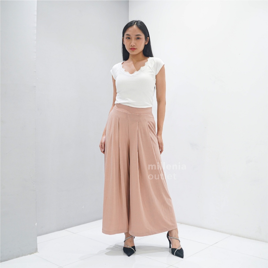 Celana Kulot Rok Wanita Model Lebar - Women Casual Wide Leg Kulot Pants