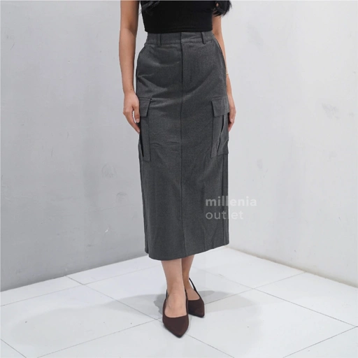 Image of Bawahan Rok Span Cargo Wanita - Women Wyde Cargo Span Skirt