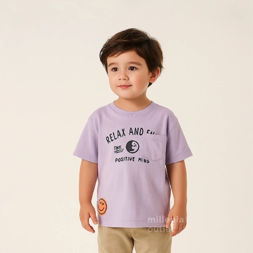 Image of Kaos Anak Laki-laki Lengan Pendek Bahan Katun - Kids Short Sleeve Chest Pocket Graphic Tee