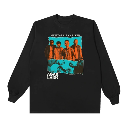 Image of Lagaa - Agak Laen 2 Bleached Longsleeve - T-shirt - Black