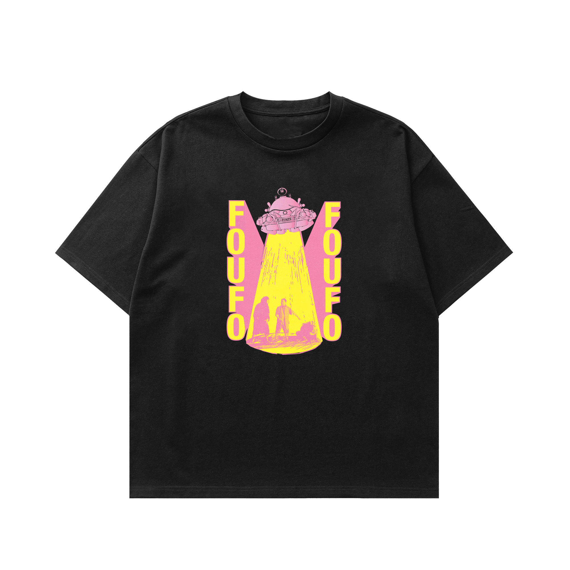 FOUFO - The UFO - T-Shirt - Regular - Black
