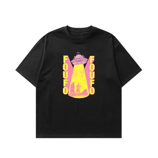 FOUFO - The UFO - T-Shirt - Regular - Black