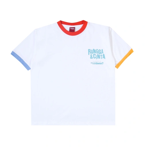 Image of Lagaa - Rangga & Cinta - Ringer T-shirt - White