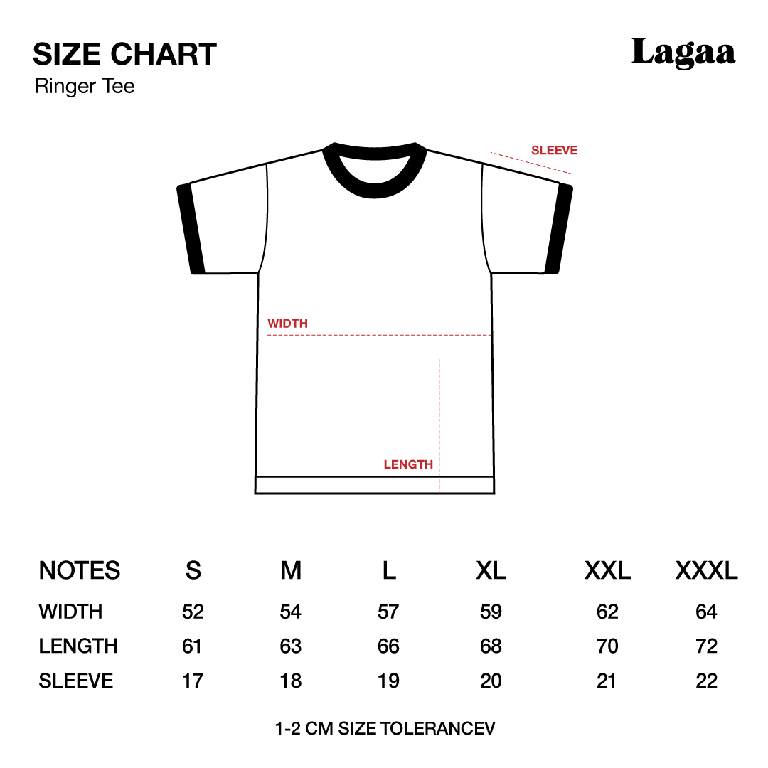 Lagaa - Rangga & Cinta - Ringer T-shirt - White