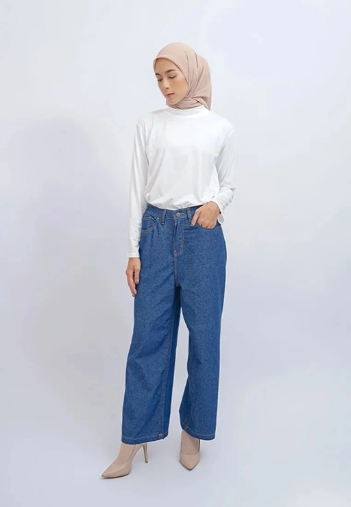 Image of Diva Culottes Pants Denim by Tufine