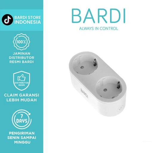 Image of BARDI Dual Smart Plug Stop Kontak Pintar 2 Lubang Socket - Garansi Resmi 1 Tahun