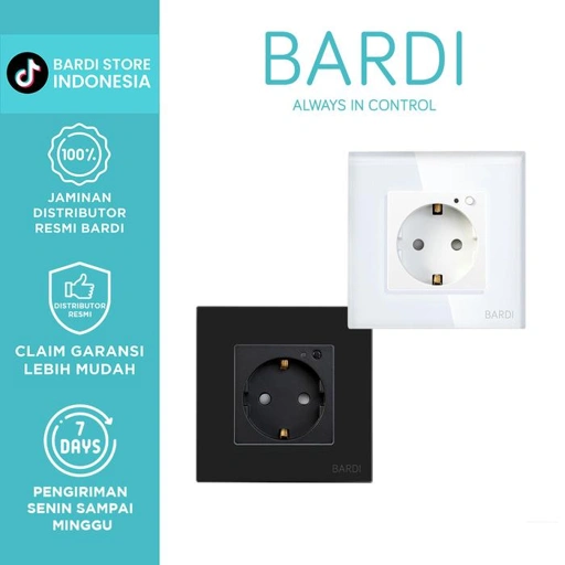 Image of BARDI Smart Wall Socket Wifi EU White Putih /Black Hitam For Alexa Google Home Automation