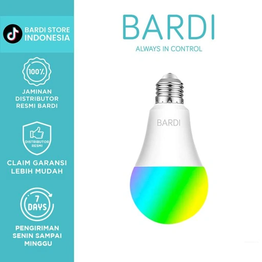 Image of BARDI Smart LED Light Bulb RGBWW 9W Wifi Wireless IoT Home Automation