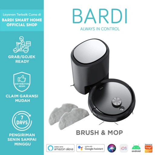Image of BARDI Smart Vacuum Robot with Station 2 in 1 Brush dan Mop | Penyedot Debu | Vakum Cleaner