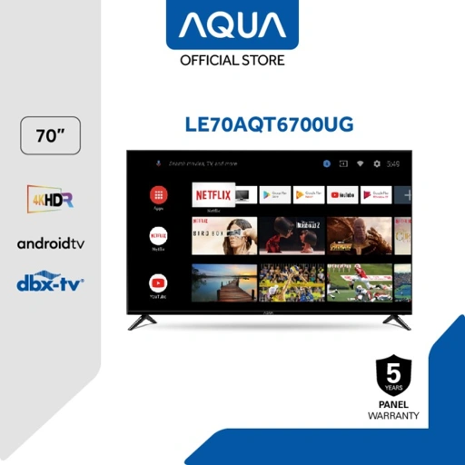 Image of AQUA Elektronik Android Smart TV 70AQT6700UG Digital TV 4K HDR UHD CHR
