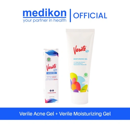 Image of Medikon Verile Acne Gel  10gr + Verile Moisturizing Gel 100mL