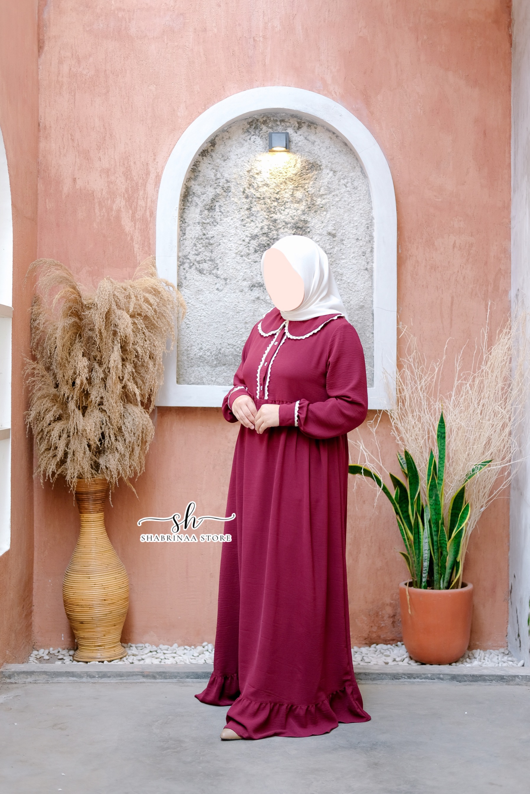 Gamis Raniah Polos DEWASA by Shabrina