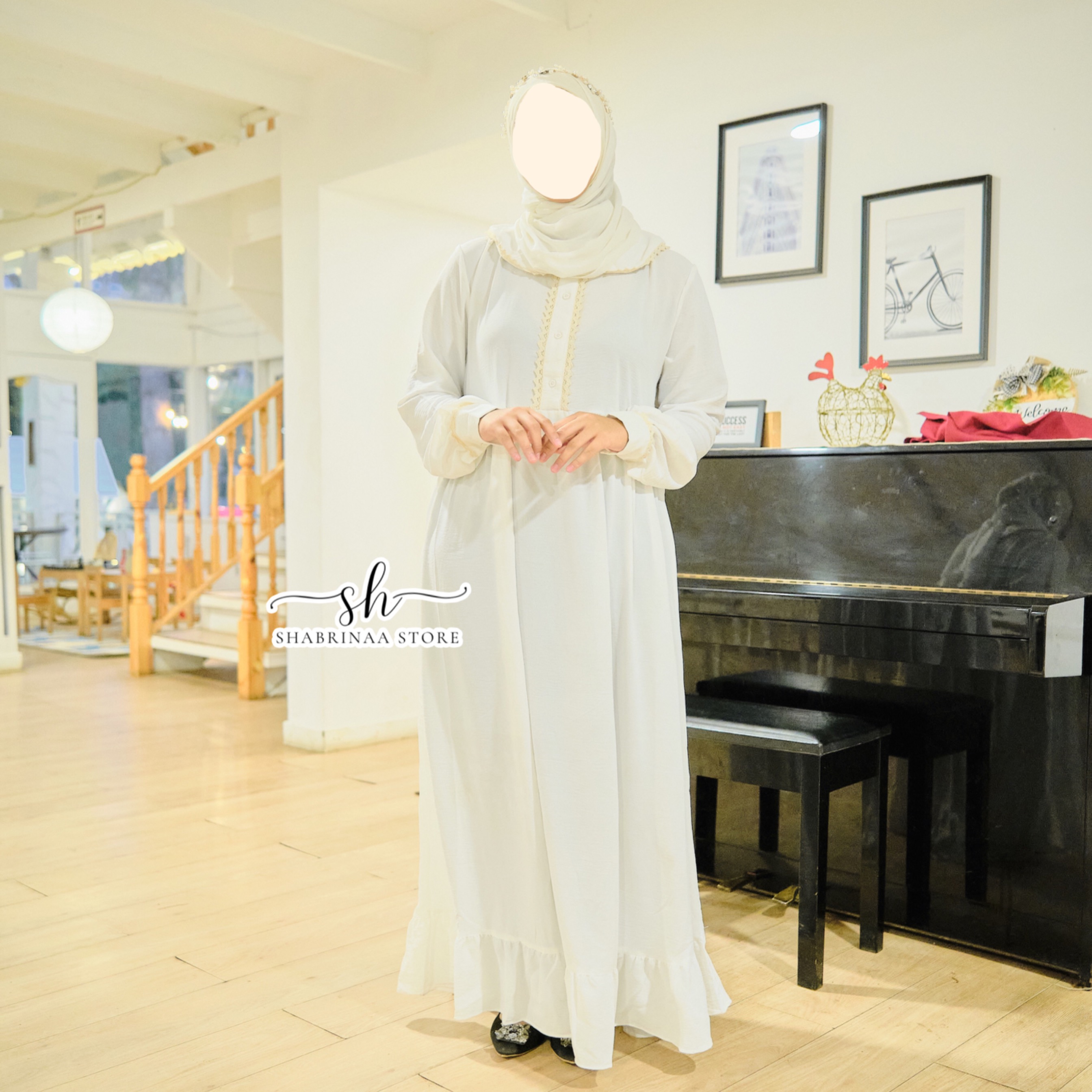 Gamis Raniah Polos DEWASA by Shabrina