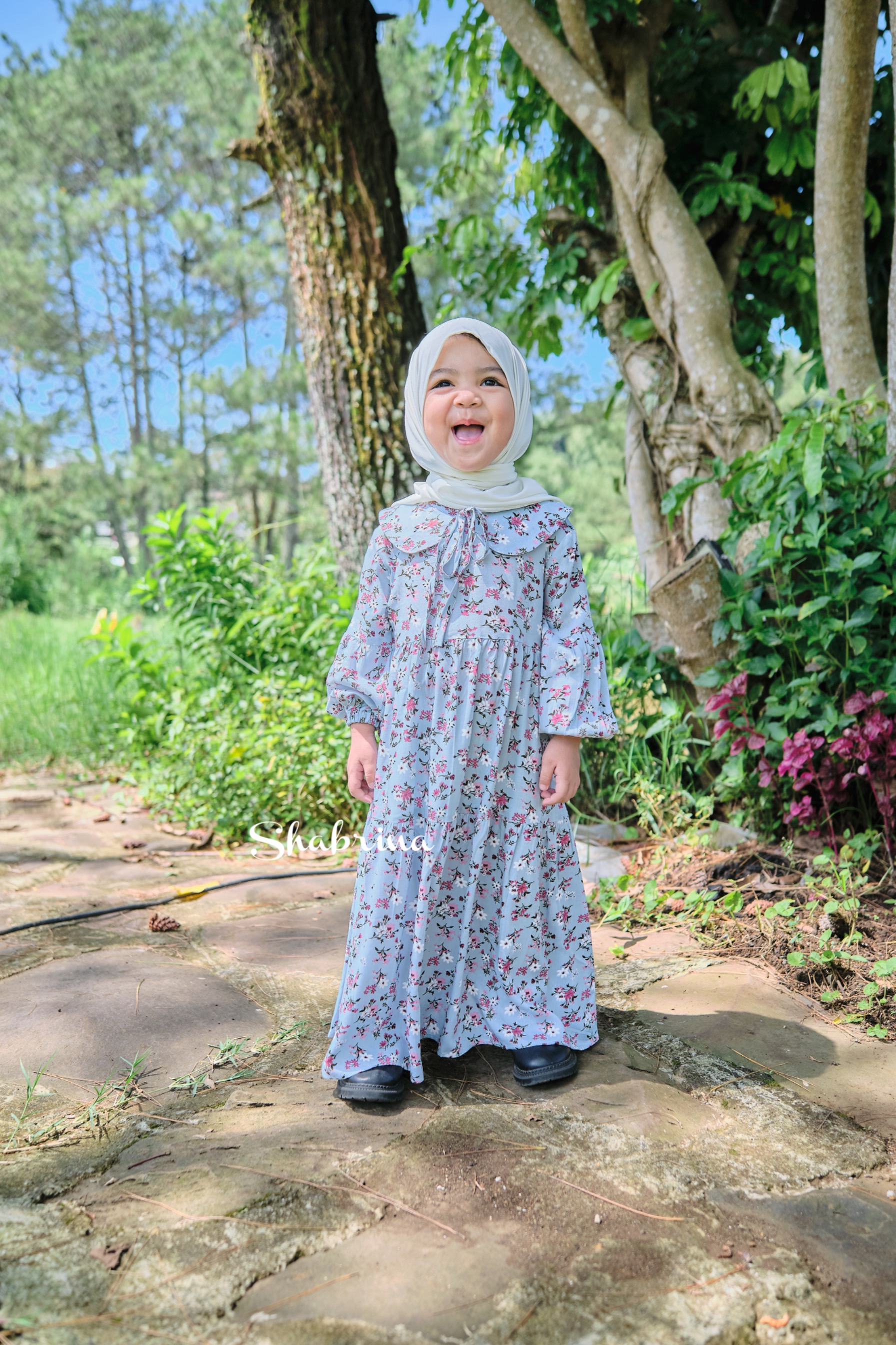 Gamis Delisha ANAK Rayon Motif by Shabrina