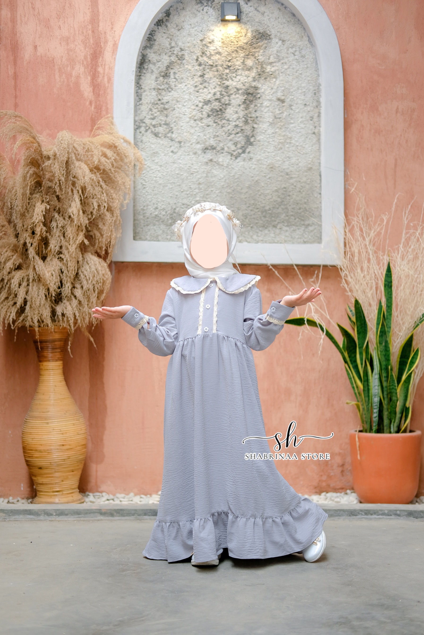 Gamis Raniah Polos by Shabrina (XS-L) By Shabrina