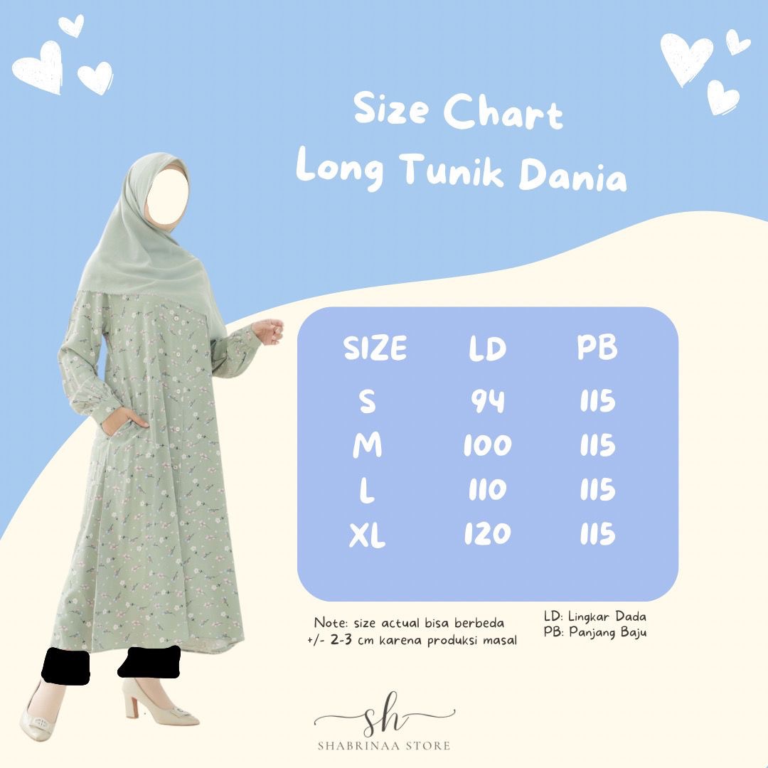 Long Tunik Dania Dewasa by Shabrina Store
