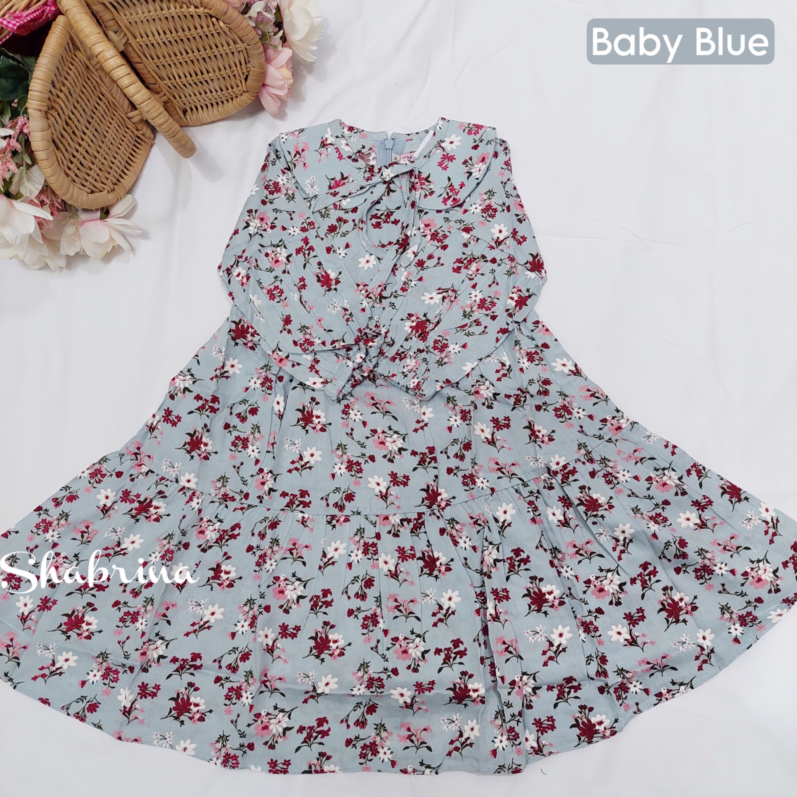 Gamis Delisha ANAK Rayon Motif by Shabrina