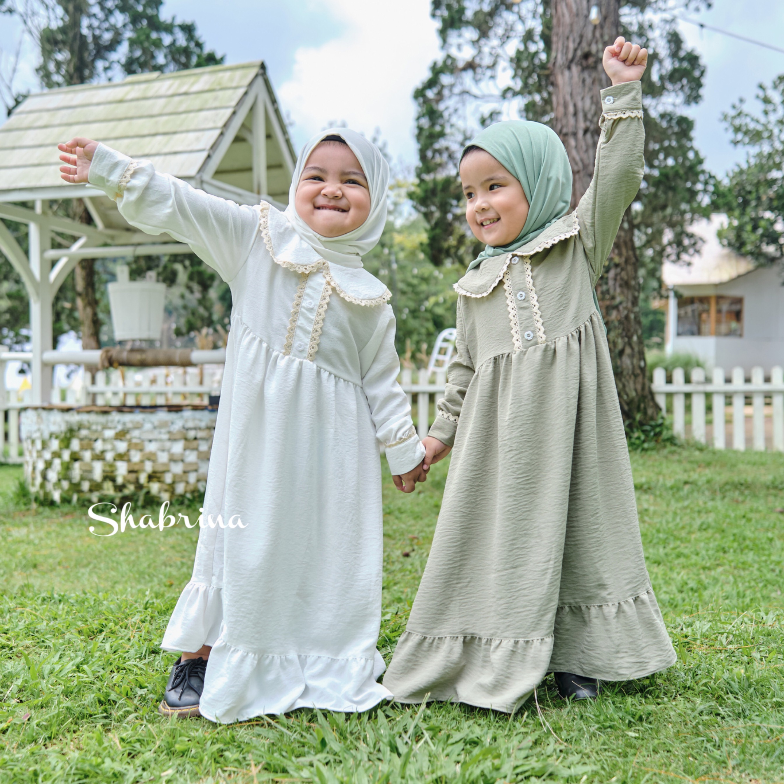 Gamis Raniah Polos by Shabrina (XS-L) By Shabrina