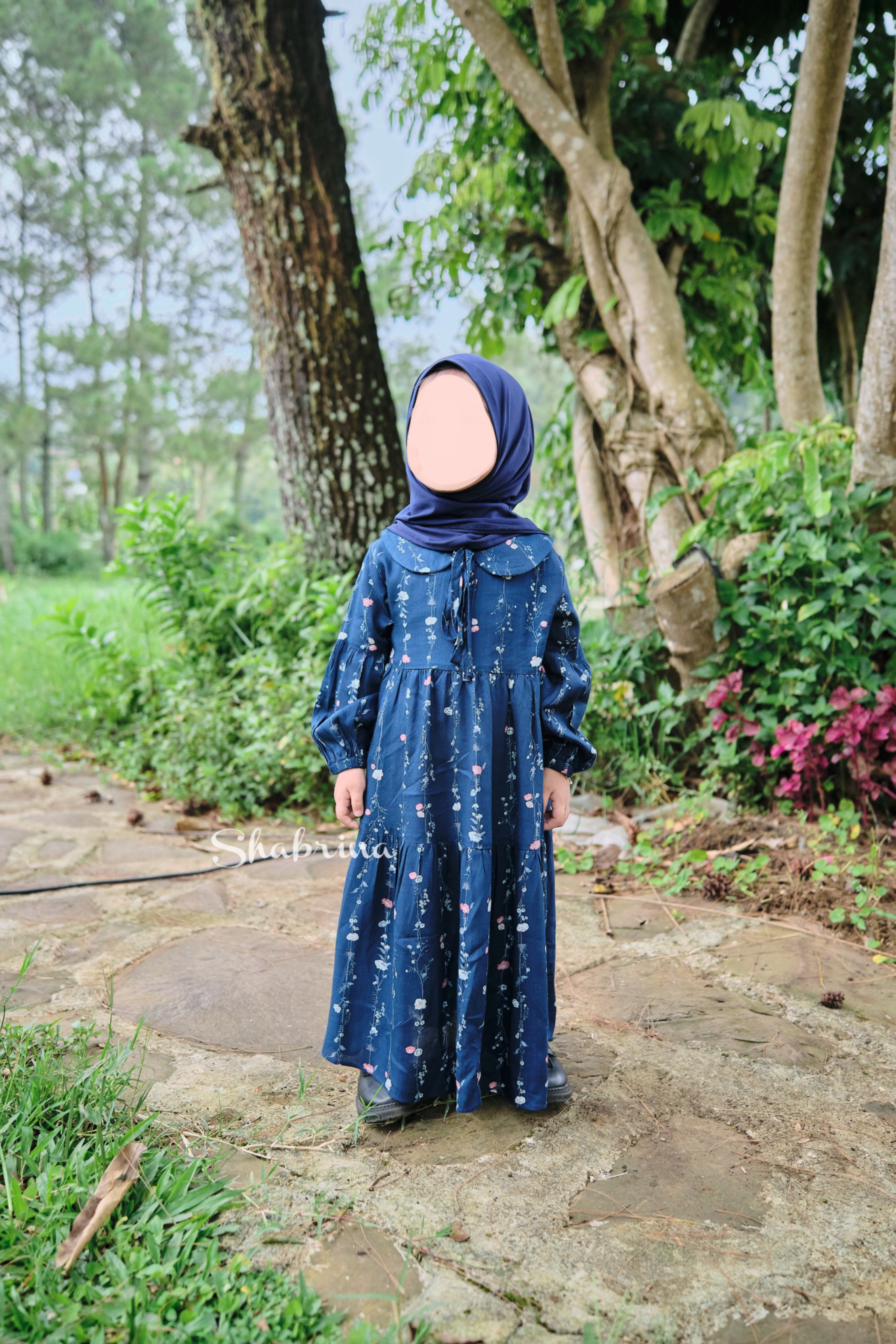 Gamis Delisha ANAK Rayon Motif by Shabrina