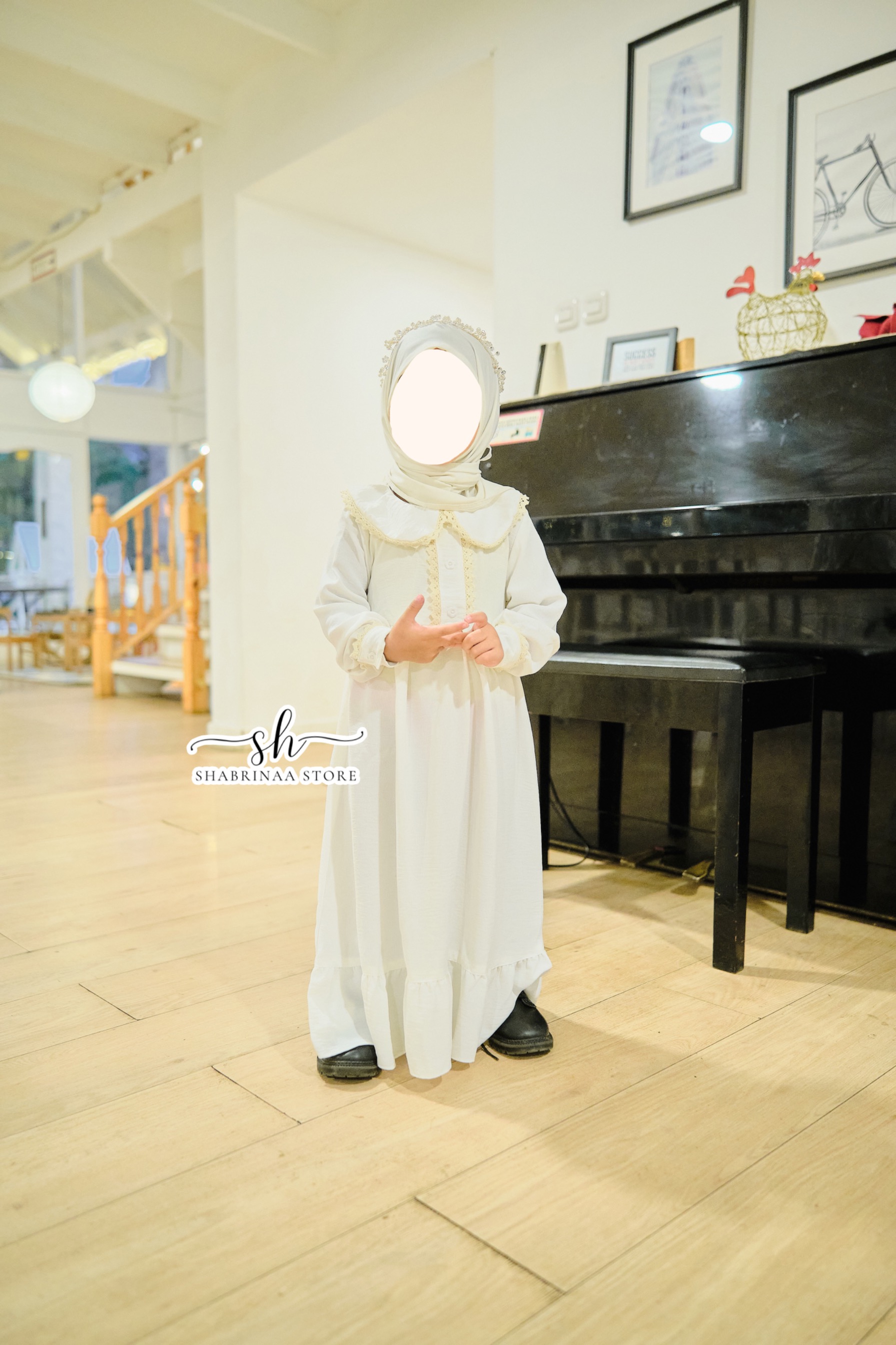 Gamis Raniah Polos by Shabrina (XS-L) By Shabrina